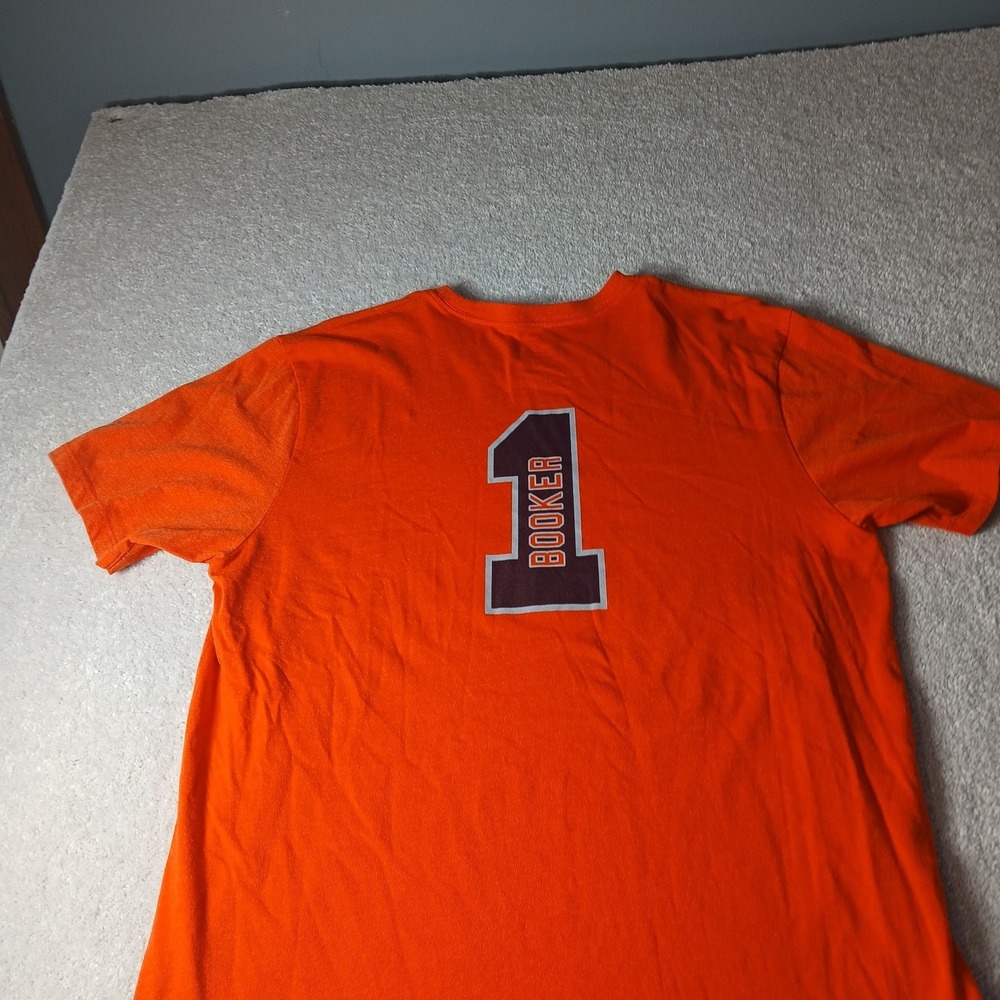 Phoenix Suns Shirt Men Large Orange City Skyline Print #1 Booker 47 Cotton - Picture 10 of 11